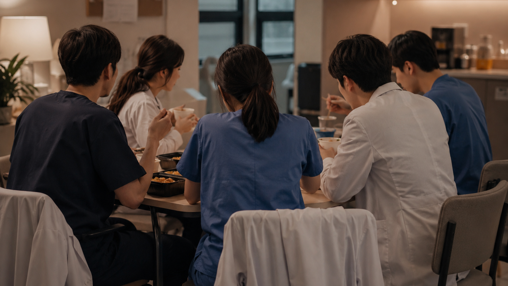 韓国ドラマを観ながら静かに涙をぬぐう人物の後ろ姿